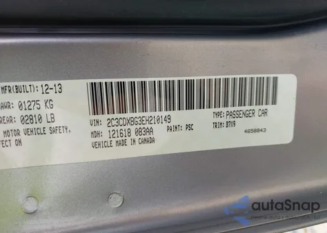 2014 Dodge Charger Se z USA, uszkodzony, nr VIN 2C3CDXBG3EH210149